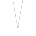 Necklace Halo silver-zirconia 1.3 mm 42 + 3 cm