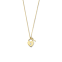 Necklace Key-Heart-Lock yellow gold 40-44 cm