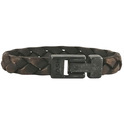 JOSH 24902-BRA-VB-BR Bracelet leather brown-vintage black 10 mm 21 cm
