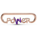 Pandora Me 780766C01 Styling Power Word Link Silver Rose-Purple