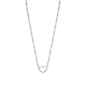Necklace Open Heart-Figaro silver 40-4 5 cm