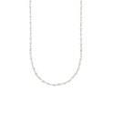 Necklace Pearl silver-synthetic pearl white 3 mm 40-44 cm