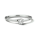 Ring Made Diamond white gold 0.25ct H Si 4 mm