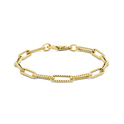 Bracelet Paper clip link yellow gold 5.3 19 cm