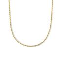 Necklace Cord link steel gold colored 4.0 mm 42 + 3 cm