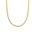 Necklace Paper clip link yellow gold 6.5 mm 45 cm