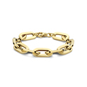 Bracelet Paperclip Yellow Gold Square Tube 12 mm 20 cm