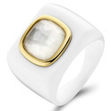 TI SENTO-Milano 12255WA Ring Mother of Pearl silver-mother-of-pearl white-gold colored 15 mm