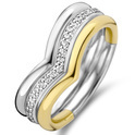 TI SENTO-Milano 12266ZY Ring silver-zirconia gold-and silver-coloured-white 7 mm