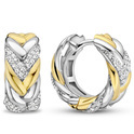 TI SENTO-Milano 7884ZY Earrings silver-zirconia gold-and silver-coloured-white 7 x 17 mm