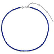 TI SENTO-Milano 3962BL Necklace silver-beads lapis blue 3 mm 38-48 cm