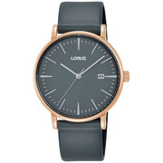 Lorus RH996NX9 Watch steel-leather rose-coloured-grey 42 mm