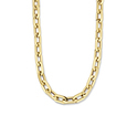 Necklace Paper clip link yellow gold 12 mm 46 cm