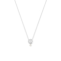Necklace Round silver freshwater pearl white 1.5 mm 41 + 5 cm