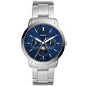 Fossil FS5907 Watch Neutra Minimalist Moonphase steel silver-blue 42 mm