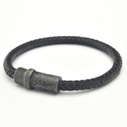 JOSH 09271-BRA-VB-BL Bracelet Vintage Black leather black