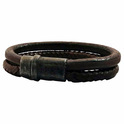JOSH 09267-BRA-VB-BR Bracelet Vintage Black leather brown-black