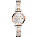 Fossil ES5201 Watch Carlie steel rose and silver colored 28 mm