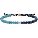 Fossil JF03991040 Bracelet Fashion steel-beads silver-turquoise-blue