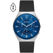 Skagen SKW6820 Watch Grenen Chronograph steel-leather black-blue 42 mm