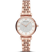 Emporio Armani AR11244 Watch Gianni T-Bar steel rose colored white 32 mm