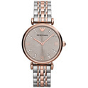 Emporio Armani AR1840 Watch Gianni T-Bar steel silver and rose colored 32 mm