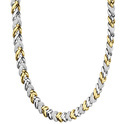 TI SENTO-Milano 3989ZY Necklace Braided Pattern silver-zirconia gold-and silver-coloured-white 38-48 cm