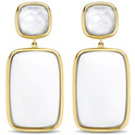 TI SENTO-Milano 7876WA Earrings Mother of Pearl silver gold-coloured-white 42 mm