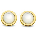 TI SENTO-Milano 7874MW Stud earrings Mother of Pearl silver gold-coloured-white 4 mm