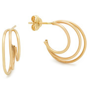 Glow 206.0631.00 Earrings Triple Circle yellow gold