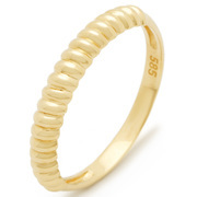 Glow 214.0682 Ring Ribbed yellow gold