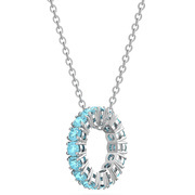 Swarovski 5643754 Necklace Exalta silver-coloured-aquamarine blue 42-47 cm