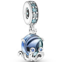 Pandora 791694C01 Hanging charm Cute Octopus silver-murano glass-crystal blue
