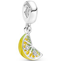 Pandora 791696C01 Hanging charm Lemon Slice Sparkling Fruit silver-zirconia-enamel white-yellow-green