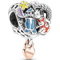 Pandora 781682C01 Charm Disney Ohana Lilo Stitch Silver Cubic Zirconia Enamel Multicolour