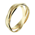 Ring 3-in-1 yellow gold 3 x 1.9 mm