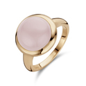 Ring Round stone 11.5 mm rose gold-quartz 6.64 ct pink