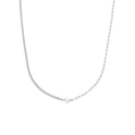 Necklace Combi silver-freshwater pearl white 41-45 cm
