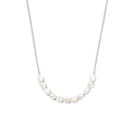 Necklace Pearl silver-freshwater pearl 40-44 cm