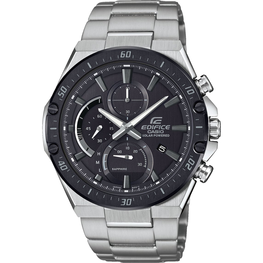 46 Edifice sapphire Casio mm Solar glass watch EFS-S620DB-1AVUEF