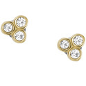 Fossil JF04110710 Stud earrings Sutton silver-zirconia gold-coloured-white