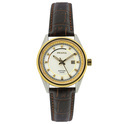 Prisma P.2047 Watch Decade steel-leather silver-and gold-coloured-brown 31.5 mm
