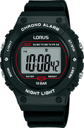 Lorus R2313PX9 Watch Digital silicone black 40 mm