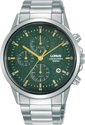 Lorus RM369HX9 Watch Chronograph steel silver-green 42 mm