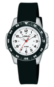Lorus RRX53HX9 Watch Yount silicone silver-black 29.5 mm