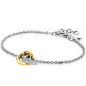 Zinzi ZIA2276 Bracelet Connected Hearts silver-zirconia gold-and silver-coloured-white 17-20 cm