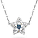 Swarovski 5639186 Necklace Stella Star silver-coloured-blue 38-41 cm