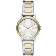 DKNY NY6621 Watch Soho D steel silver and gold colored 34 mm