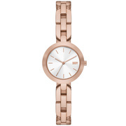 DKNY NY6628 Watch City Link steel rose colored white 26 mm