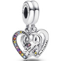 Pandora 792239C01 Pendant Charm Puzzle Piece Hearts Splittable Friendship silver-zirconia